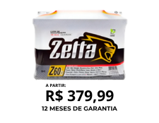 Bateria Automotiva 60Ah Zetta – Z60D